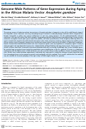 Cover page: The impact of aging on genome-wide patterns of gene expression in the African malaria vector Anopheles gambiae