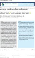 Cover page: Paleo-climates and past introgression explain the spatio-temporal distribution of genetic structure in Triodanis perfoliata