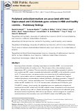 Cover page: Peripheral antioxidant markers are associated with total hippocampal and CA3/dentate gyrus volume in MDD and healthy controls–preliminary findings