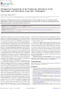 Cover page: Metagenome Sequencing of the Prokaryotic Microbiota of the Hypersaline and Meromictic Soap Lake, Washington