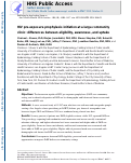 Cover page: HIV Preexposure Prophylaxis Initiation at a Large Community Clinic: Differences Between Eligibility, Awareness, and Uptake.