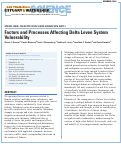 Cover page of Factors and Processes Affecting Delta Levee System Vulnerability