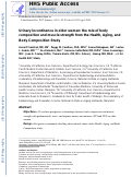 Cover page: Urinary Incontinence in Older Women: The Role of Body Composition and Muscle Strength: From the Health, Aging, and Body Composition Study