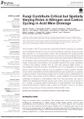 Cover page: Fungi Contribute Critical but Spatially Varying Roles in Nitrogen and Carbon Cycling in Acid Mine Drainage