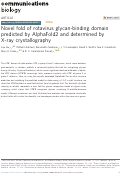 Cover page: Novel fold of rotavirus glycan-binding domain predicted by AlphaFold2 and determined by X-ray crystallography