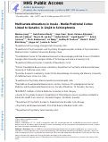 Cover page: Multivariate alterations in insula - Medial prefrontal cortex linked to genetics in 12q24 in schizophrenia