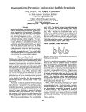 Cover page: Emergent Letter Perception: Implementing the Role Hypothesis