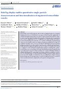 Cover page: HaloTag display enables quantitative single-particle characterisation and functionalisation of engineered extracellular vesicles.