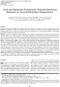 Cover page: Child and Adolescent Psychiatrists' Reported Monitoring Behaviors for Second-Generation Antipsychotics