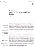 Cover page: Multitasking roles of mosquito labrum in oviposition and blood feeding