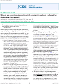 Cover page: Why do we sometimes ignore the chief complaint in patients evaluated for obstructive sleep apnea?