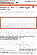 Cover page: Mesenchymal stem cell-based therapy for ischemic stroke