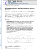 Cover page: Myeloablative Autologous Stem-Cell Transplantation for Severe Scleroderma