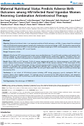 Cover page: Maternal Nutritional Status Predicts Adverse Birth Outcomes among HIV-Infected Rural Ugandan Women Receiving Combination Antiretroviral Therapy