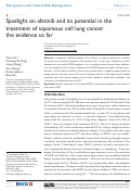 Cover page: Spotlight on afatinib and its potential in the treatment of squamous cell lung cancer: the evidence so far