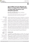 Cover page: Atrial GIRK Channels Mediate the Effects of Vagus Nerve Stimulation on Heart Rate Dynamics and Arrhythmogenesis