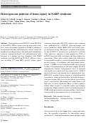 Cover page: Heterogeneous patterns of tissue injury in NARP syndrome