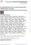 Cover page: An energy-dependent electro-thermal response model of CUORE cryogenic calorimeter