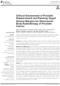 Cover page: Clinical Assessment of Prostate Displacement and Planning Target Volume Margins for Stereotactic Body Radiotherapy of Prostate Cancer