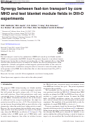 Cover page: Synergy between fast-ion transport by core MHD and test blanket module fields in DIII-D experiments