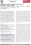 Cover page: Leveraging microbial biosynthetic pathways for the generation of ‘drop-in’ biofuels