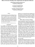 Cover page: Effects of Coherence Marking on the Comprehension and Appraisal of Discourse