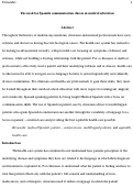 Cover page: The need for Spanish communication classes in medical education