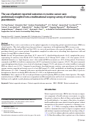 Cover page: The use of patient-reported outcomes in routine cancer care: preliminary insights from a multinational scoping survey of oncology practitioners