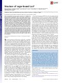 Cover page: Structure of sugar-bound LacY