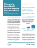 Cover page of Attempts to Cancel DACA Produce Negative Affects on Health