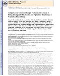 Cover page: Comparison of Clinicopathologic Features and Survival of Histopathologically Amelanotic and Pigmented Melanomas: A Population-Based Study