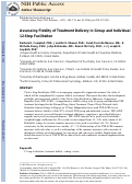 Cover page: Assessing fidelity of treatment delivery in group and individual 12-step facilitation