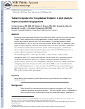 Cover page: Tablet computers for hospitalized patients: A pilot study to improve inpatient engagement