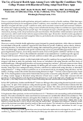 Cover page: The Use of General Health Apps Among Users with Specific Conditions: Why College Women with Disordered Eating Adopt Food Diary Apps.