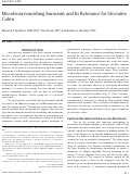 Cover page: Microbiota-nourishing Immunity and Its Relevance for Ulcerative Colitis