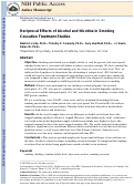 Cover page: Reciprocal effects of alcohol and nicotine in smoking cessation treatment studies