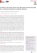 Cover page: A Distinct, Non-Virion Plant Virus Movement Protein Encoded by a Crinivirus Essential for Systemic Infection