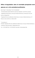 Cover page: Effect of degradation rates of resorbable phosphate invert glasses on in vitro osteoblast proliferation