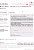 Cover page: Pharmacokinetics and efficacy of intravenous famotidine in adult cattle