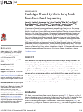 Cover page: Haplotype-Phased Synthetic Long Reads from Short-Read Sequencing