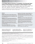 Cover page: Long-Range Optical Coherence Tomography of the Neonatal Upper Airway for Early Diagnosis of Intubation-related Subglottic Injury.