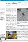 Cover page: Robotic assistant spinal angiography: a case report and technical considerations