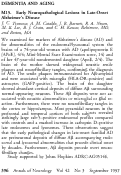 Cover page: Early neuropathological lesions in late-onset Alzheimer’s disease