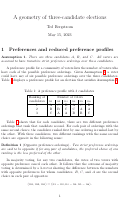 Cover page of A geometry of three-candidate elections