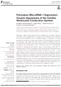 Cover page: Premature MicroRNA-1 Expression Causes Hypoplasia of the Cardiac Ventricular Conduction System