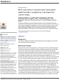 Cover page: Birth outcomes in women who have taken adalimumab in pregnancy: A prospective cohort study