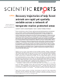 Cover page: Recovery trajectories of kelp forest animals are rapid yet spatially variable across a network of temperate marine protected areas.