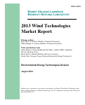 Cover page: 2013 Wind Technologies Market Report