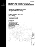 Cover page: Energy and daylight performance of angular selective glazings