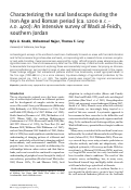 Cover page: Characterizing the rural landscape during the Iron Age and Roman period (ca. 1200 b.c.–a.d. 400): An intensive survey of Wadi al-Feidh, southern Jordan